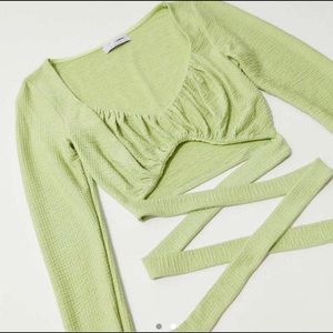 Urban Outfitters Cropped Wrap Top